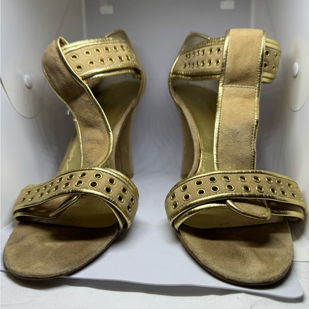 Nine West Gold Heeled Sandals